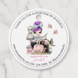 DIY裁縫ありがとうファッションデザインメッセージカード フェイバータグ