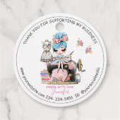 DIY裁縫ありがとうファッションデザインメッセージカード フェイバータグ (裏面)