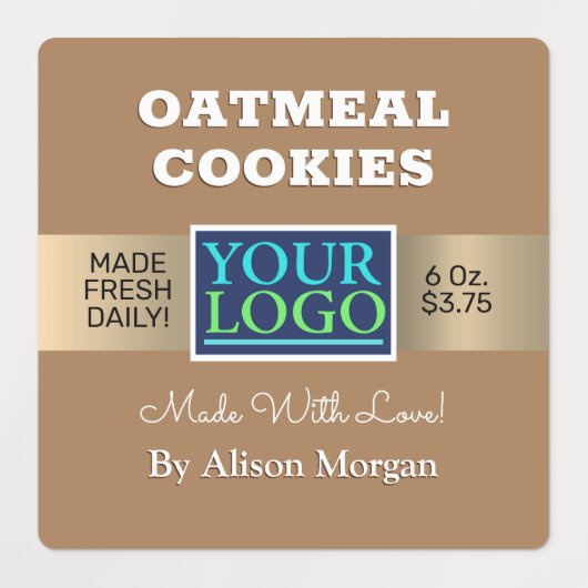 DIY製品名、フォトロゴ情報、タンウォータプルーフ ラベル (デザイン2)