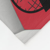 DIY赤と白文字付きサッカーボール フリースブランケット (角)