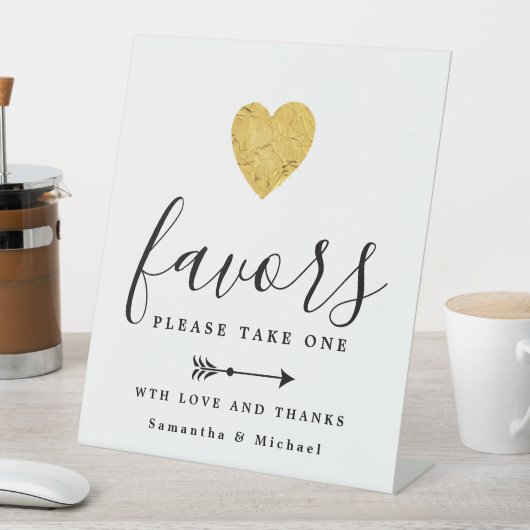 DIY金手頃箔ハート結婚式の引き出物 台座サイン (インサイチュ)