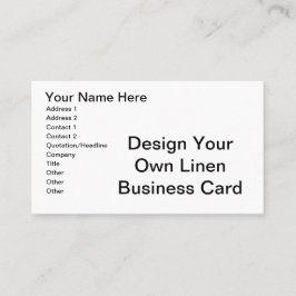 DIY -あなた自身の麻布を設計して下さい 名刺