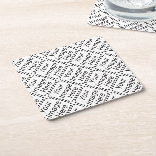 DIY. それにあなたのを全くして下さい、イメージをアップロードして下さい、文字を加えて下さい スクエアペーパーコースター (アングル)