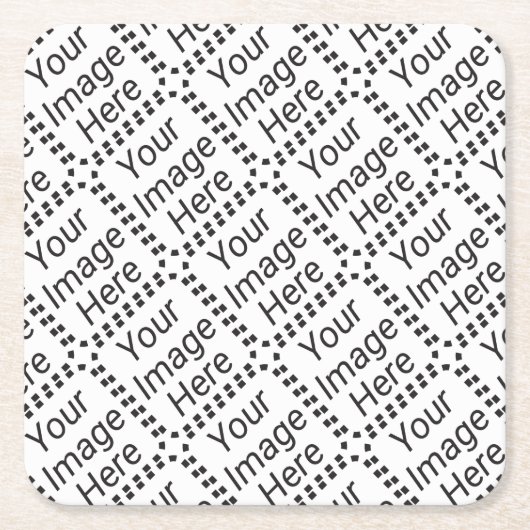DIY. それにあなたのを全くして下さい、イメージをアップロードして下さい、文字を加えて下さい スクエアペーパーコースター (正面)