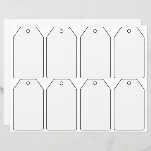 DIY のギフトタグを自作しよう (正面/裏面)