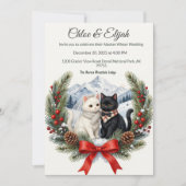 DIY アラスカ 猫の結婚式  招待状 (正面)