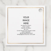 DIY オリジナル 小さな 正方形 偽のゴールドフレーム ハング フェイバータグ (裏面)