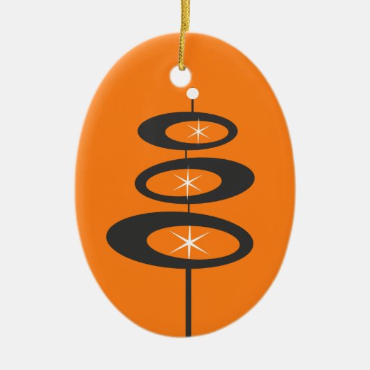 DIY -カスタムな色-世紀半ばのモダン セラミックオーナメント (正面)