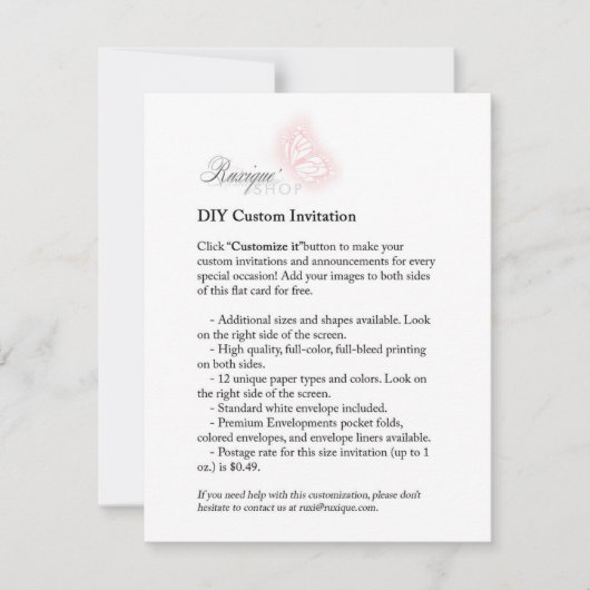 DIY カスタム4.25x5.5 RSVPサンキューカード印刷可能 出欠カード (正面)