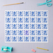 DIY カラー セクシー マーメイド クラゲ ヒトデ S ブルー 薄葉紙 (クラフト)