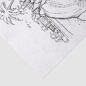 DIY カラー ビーチ テーマ 貝殻 ヤシの木 - ブラック 薄葉紙 (詳細)