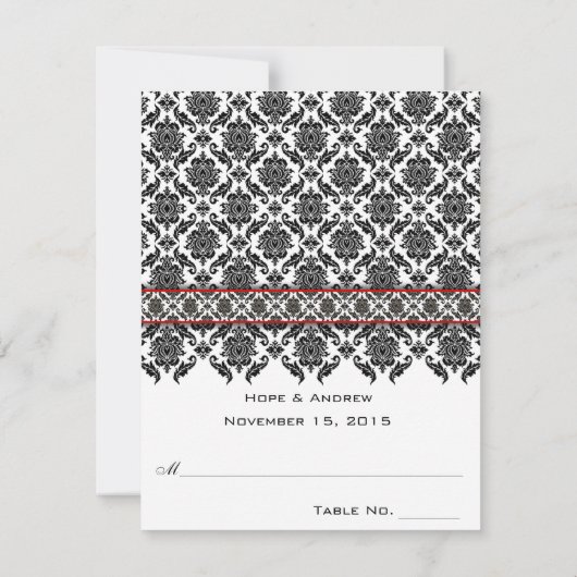 DIY スコアアンドフォールドテント ウェディング プレースカード (裏面)