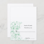 DIY スコアアンドフォールドテント ウェディング プレースカード (正面/裏面)