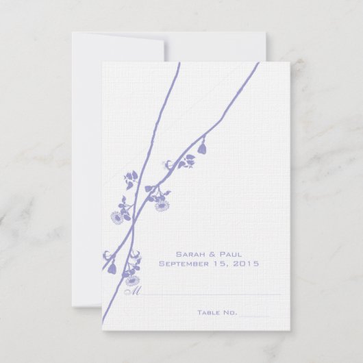 DIY スコアリング＆フォールディング テント ウェディング プレース カード (正面)