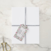 DIY ブッシュピンク ローズ フラワー ブライダル シャワー ギフトタグ (より糸付き)