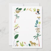 DIY ブランク ジャングル 招待状 (正面)