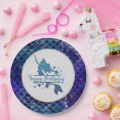 DIY、マーメイドパーソナライズされたテーマパーティー用品 ペーパープレート (パーティー)