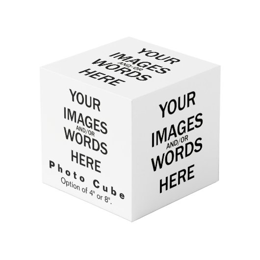 DIY -写真の立方体4" フォトキューブ (正面アングル)