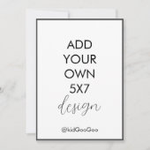 DIY 招待状 | 自行印刷 | 上传自己的设计 (正面)