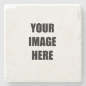 DIY、独自のイメージを追加する、ここにあなたのイメージ ストーンコースター (正面)