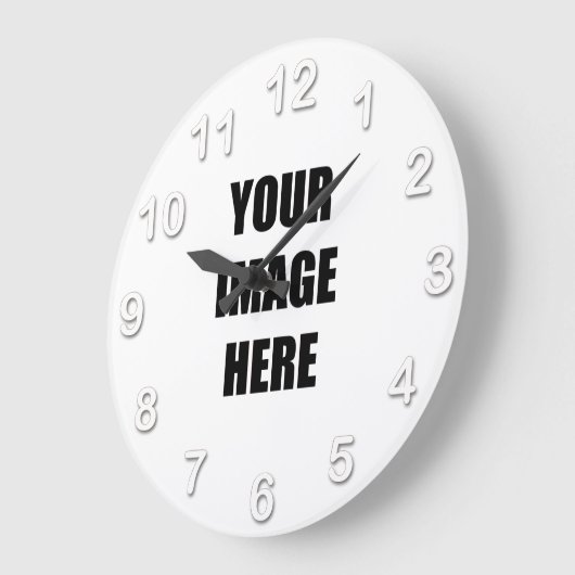 DIY、独自のイメージを追加する、ここにあなたのイメージ ラージ壁時計 (傾斜)
