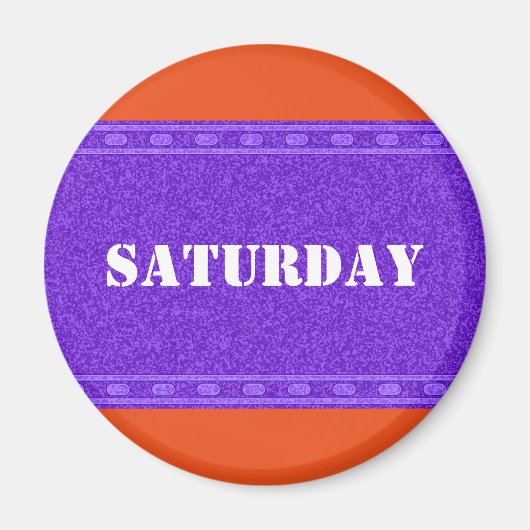 DIY – 独自の文字または署名の追加:平日の例 マグネット (正面)