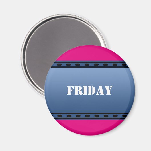 DIY – 独自の文字または署名の追加：平日の例 マグネット (正面/裏面)