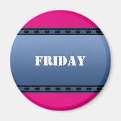 DIY – 独自の文字または署名の追加：平日の例 マグネット (正面)