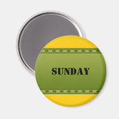 DIY – 独自の文字または署名の追加:平日の例 マグネット (正面/裏面)