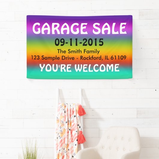 DIY – 独自の背景、文字、アイディアを追加 横断幕 (インサイチュ)