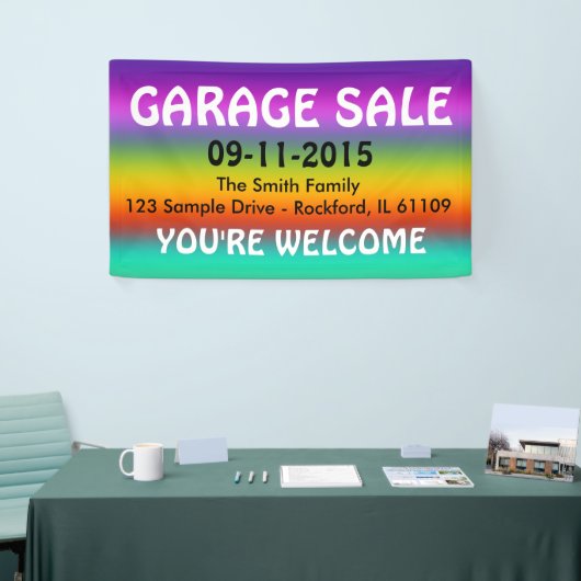 DIY – 独自の背景、文字、アイディアを追加 横断幕 (トレードショー)