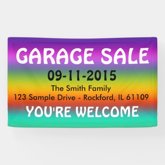 DIY – 独自の背景、文字、アイディアを追加 横断幕 (横)