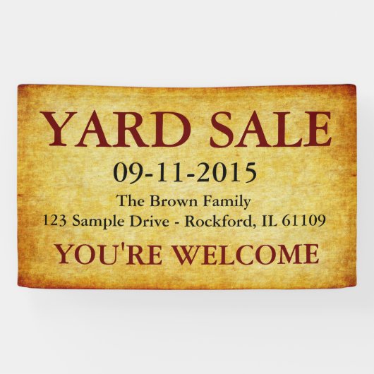 DIY – 独自の背景、文字、アイディアを追加 横断幕 (横)