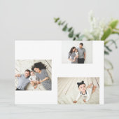 DIY 空白の 3写真5x7フォトコラージュテンプレート シーズンカード (スタンド正面)