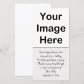 DIY -'結婚s Thank You Photo Insert サンキューカード (正面/裏面)