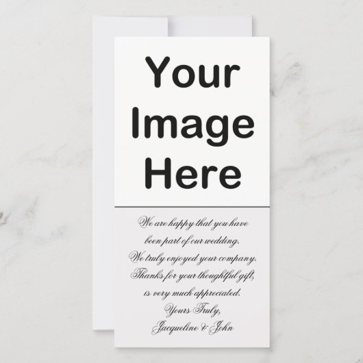 DIY -'結婚s Thank You Photo Insert サンキューカード (正面)