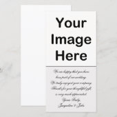 DIY -'結婚s Thank You Photo Insert サンキューカード (正面/裏面)