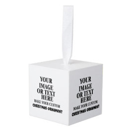 DIY、自分のクリスマスの飾パーソナライズされたりを作る キューブオーナメント