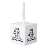 DIY、自分のクリスマスの飾パーソナライズされたりを作る キューブオーナメント (裏面アングル)