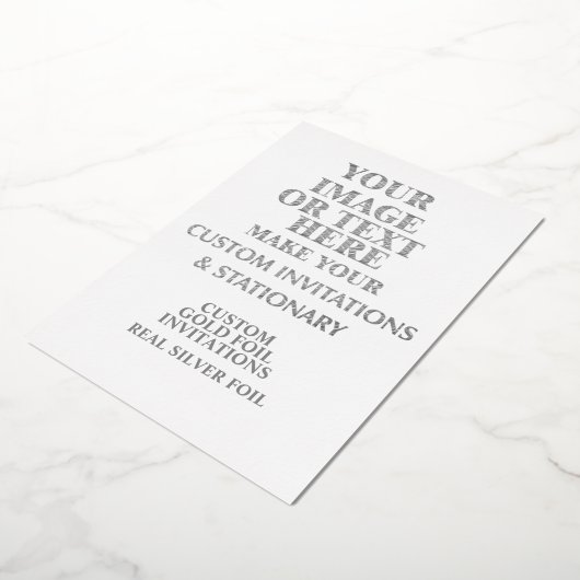 DIY、自分のシルバパーソナライズされたーをカスタム作れ 箔招待状 (回転した状態)