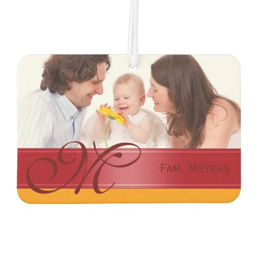 DIY – 自分の写真、名前、モノグラムを追加 カーエアーフレッシュナー (裏面)