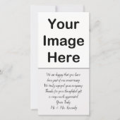 DIY -記念日は写真の挿入物感謝していしています サンキューカード (正面)