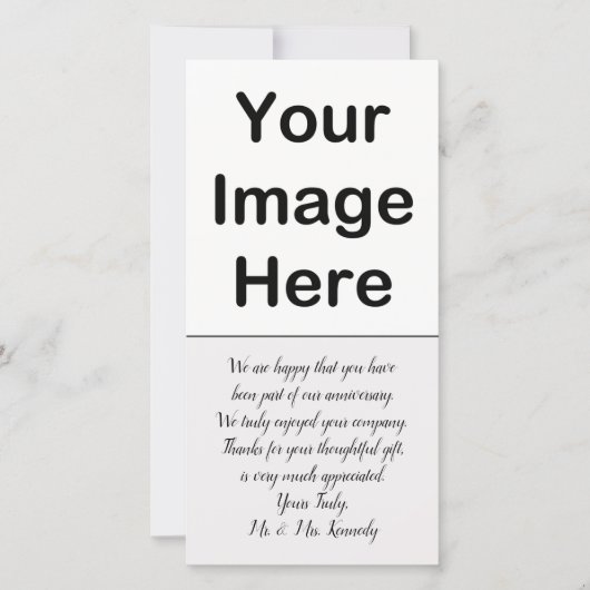 DIY -記念日は写真の挿入物感謝していしています サンキューカード (正面)