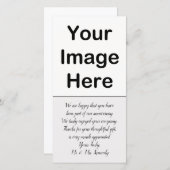 DIY -記念日は写真の挿入物感謝していしています サンキューカード (正面/裏面)