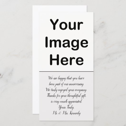 DIY -記念日は写真の挿入物感謝していしています サンキューカード (正面/裏面)