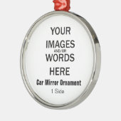 DIY – 車の鏡オーナメント(1側) メタルオーナメント (左)