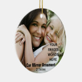 DIY – 車の鏡オーナメント（2辺） セラミックオーナメント (右)