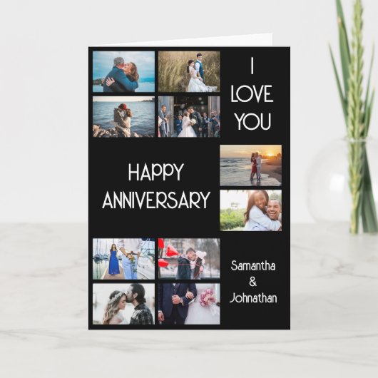 DIY 10記念撮影結婚記念プレーンシンプル カード (正面)