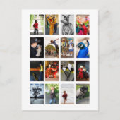 DIY 16 Photo Frame Memory Keepsake Template シーズンポストカード (正面)