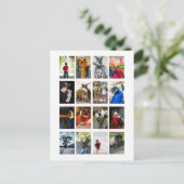 DIY 16 Photo Frame Memory Keepsake Template シーズンポストカード (スタンド正面)